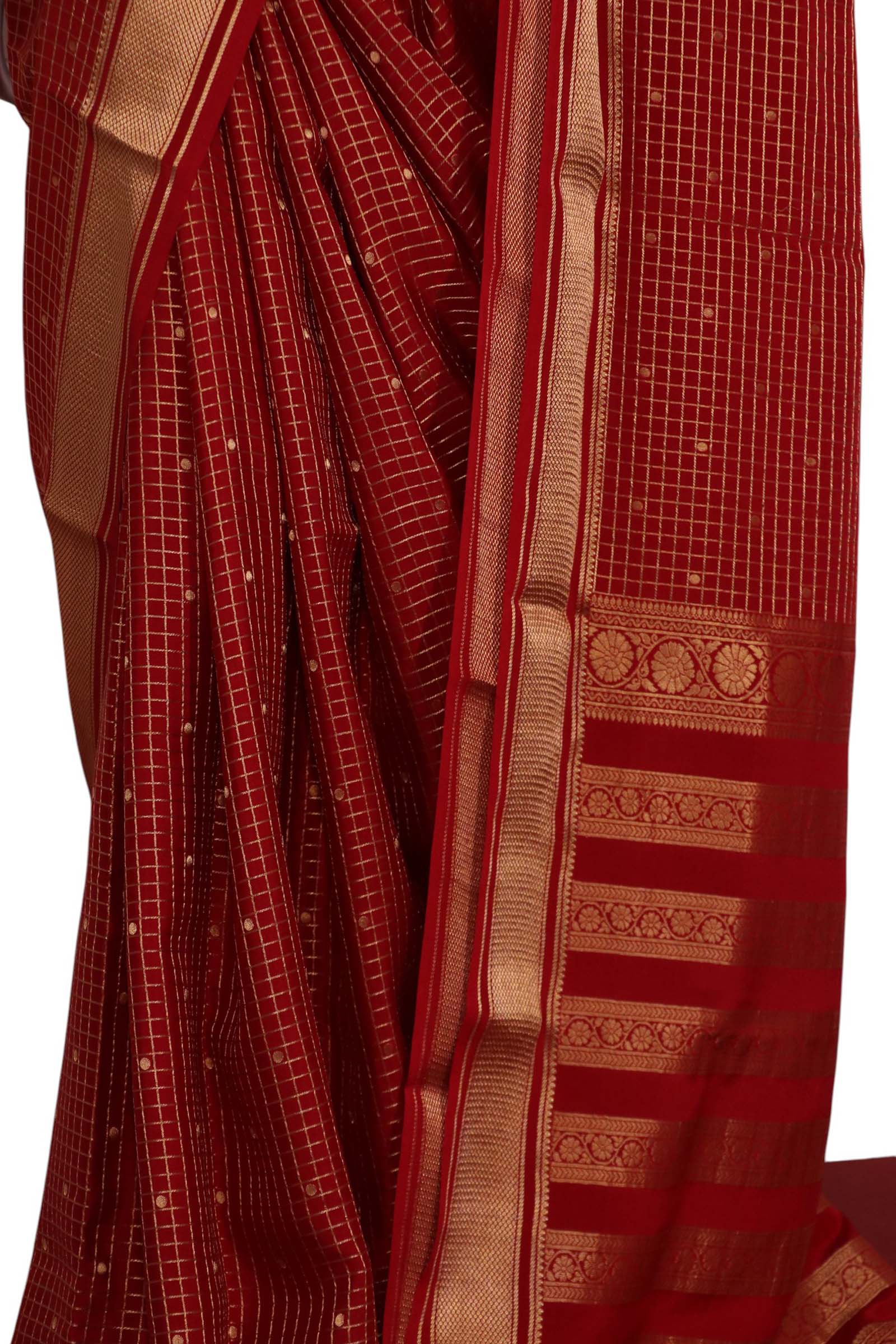 Pure Mysore Crepe Silk Saree AL211374 Pure Mysore Crepe Silk Saree AL211374