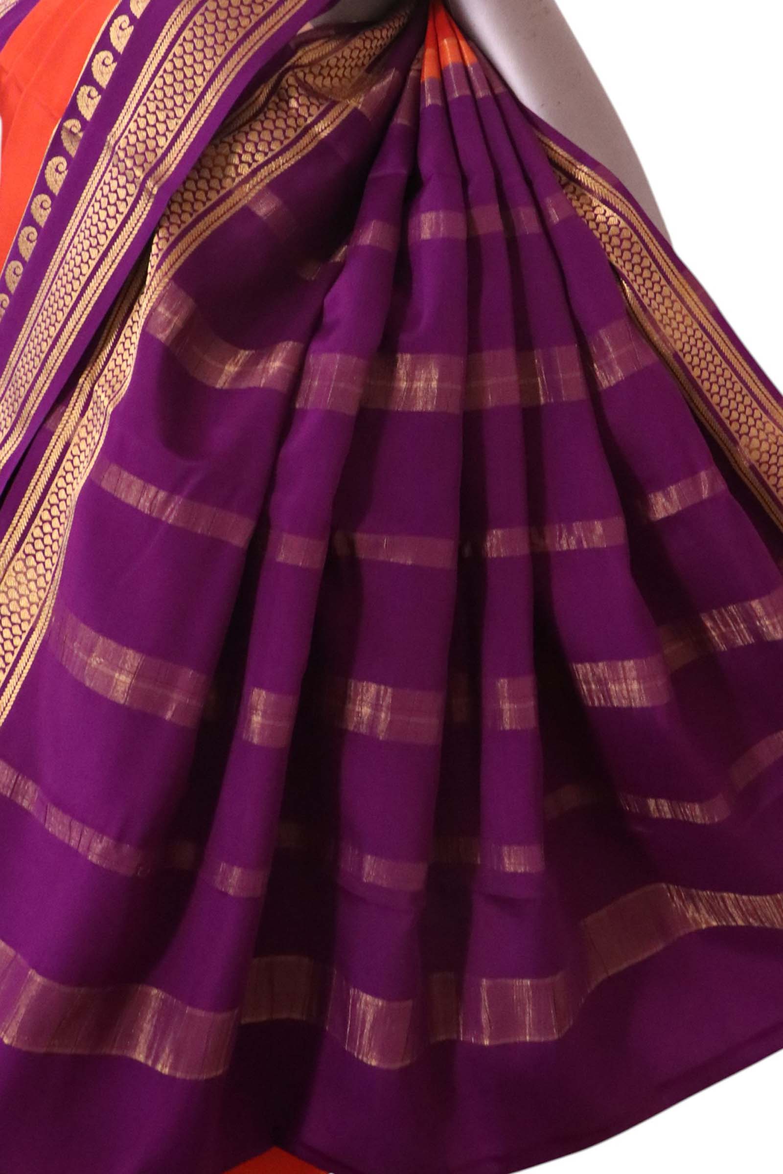 Pure Mysore Crepe Silk Saree AL212232