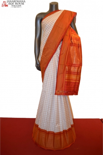 Classic Checks Ikat Patola Silk Saree 