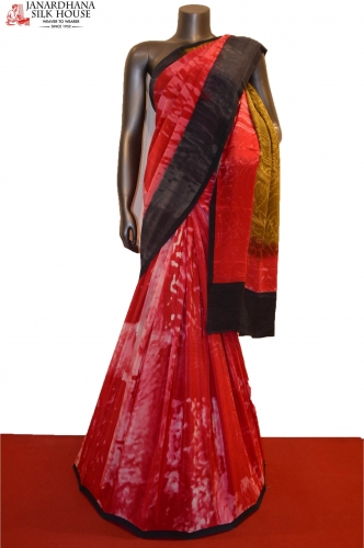 Exclusive Abstract Pure Printed Crepe Silk Saree