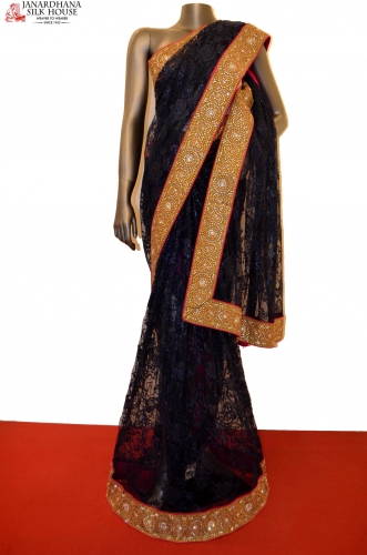 SSJG00933-Designer Party Wear Net Saree