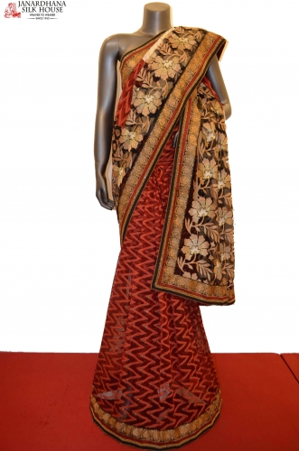 SSJG00231-Designer Party Wear Net Saree