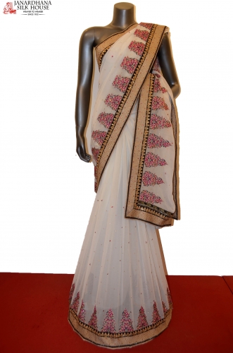 AA212725-Designer Party Wear Crepe Saree