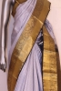 Grey Black Exclusive Kanjeevaram Silk Saree