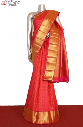 Exclusive Thread Weave With Butta Kanjeevaram Silk Saree