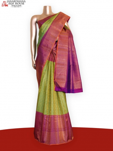 Exquisite Grand Wedding Zari Brocade Kanjeevaram Silk Saree