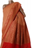 Classic Contrast Butta Handloom Banarasi Georgette Silk Saree