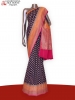 Double Contrast Handloom Banarasi Georgette Silk Saree