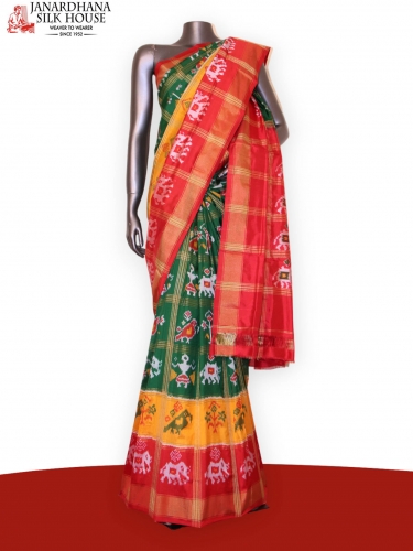 Handloom Ikat Patola Silk Saree