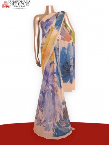 Designer Exclusive Abstract Pure Georgette Silk Saree