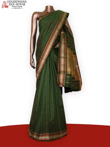 Traditional Thread Weave Kanjeevaram Silk Saree