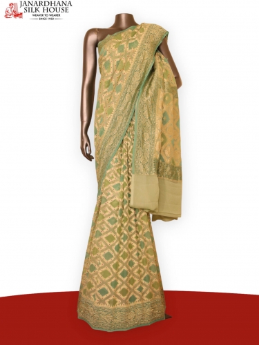 Designer Meenakari Banarasi Georgette Silk Saree