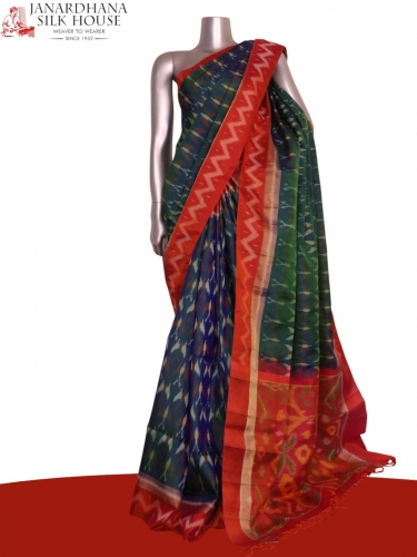 Designer Exclusive Handloom Ikat Soft Silk Saree