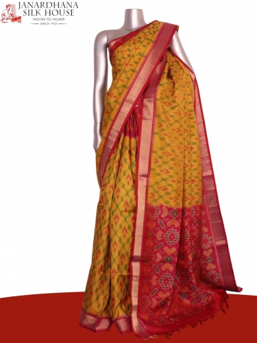 Designer Exclusive Handloom Ikat Soft Silk Saree