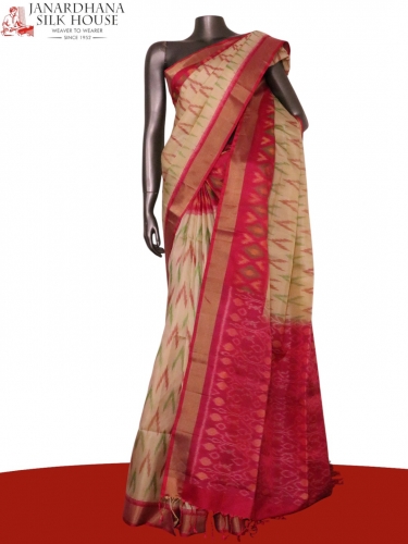 Designer Exclusive Handloom Ikat Soft Silk Saree