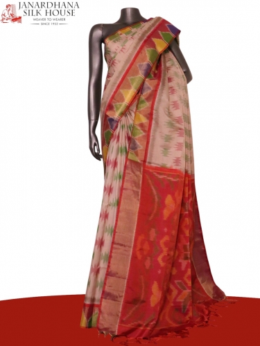 Designer Exclusive Handloom Ikat Soft Silk Saree