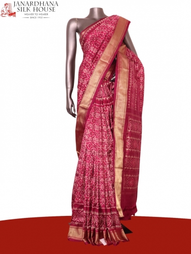 Pure Handloom Patola Ikat Silk Saree