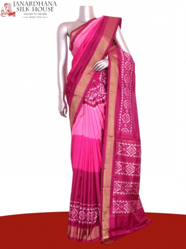 Pure Handloom Patola Ikat Silk Saree
