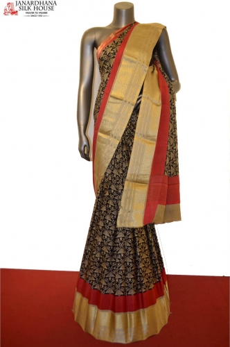 Party Wear Pure Crepe Silk Saree With Designer Prints