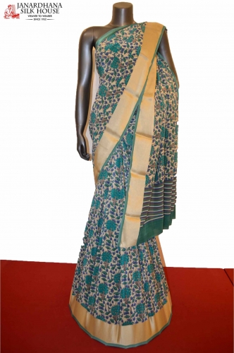 Floral Classic Heavy Pure Crepe Silk Saree