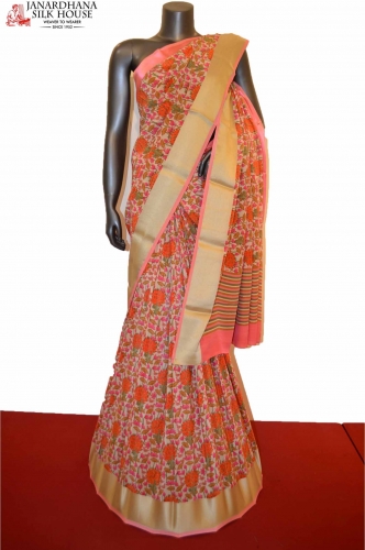 Floral Classic Heavy Pure Crepe Silk Saree